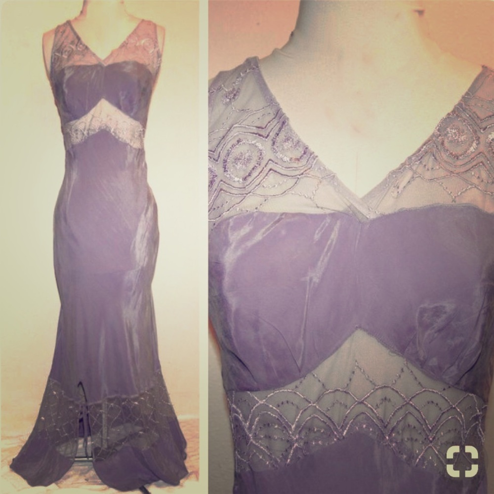 ⚠️Final Price Vintage 30s 40s Slip Maxi Dress Sz M